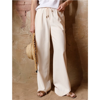 Свободные брюки из плотного лиоцелла на резинке