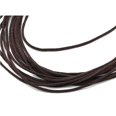 Шнур для плетения шелковый 1мм цв.шоколадный, 100м