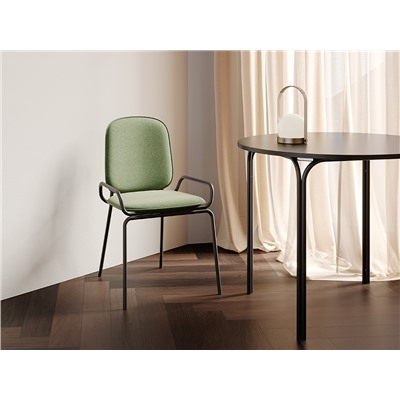 Стул Ror, 2 Frame, рогожка, черный /зеленый