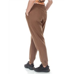 M047 BROWN Брюки спортивные утепленные женские (85% хлопок, 10% полиэстер, 5% спандекс)