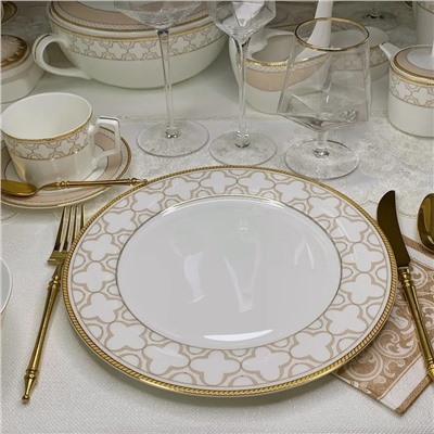 145-338 Набор из 6 тарелок 27см. ЖОЗЕФИНА в под.уп.(х5)Костяной фарфор