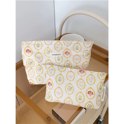 Fresh capacious cosmetic bag, small clutch bag, organizer bag, food bag