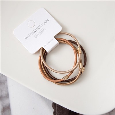 Набор резинок для волос цвет МЕТАЛЛИК с клепкой 4 шт.