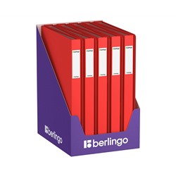 Папка с 40 вкладышами Berlingo "Soft Touch", 25мм, 700мкм, красная, с внутр. карманом