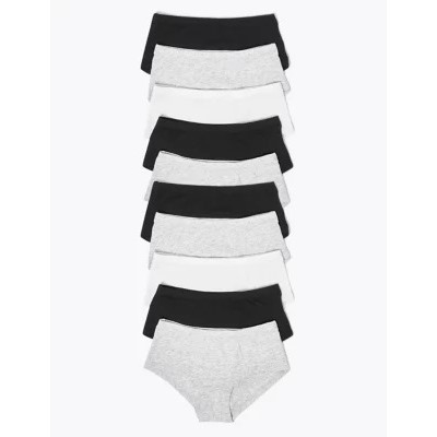 10pk Cotton Shorts (2-16 Yrs)