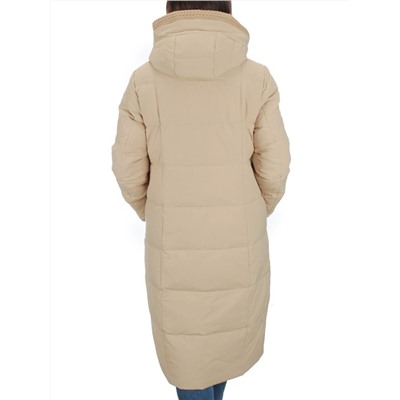 126 BEIGE Пальто зимнее женское (200 гр. холлофайбер)
