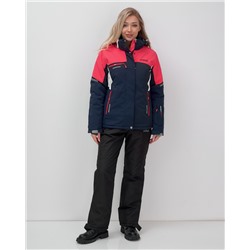 Горнолыжный костюм женский зимний УЦЕНКА темно-синего цвета 02810TS