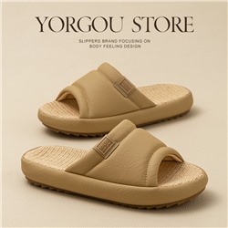 Slippers, summer non-slip deodorized footwear indoor, cotton and linen, absorbs sweat and smell