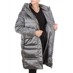 9106 DARK GREY Пальто зимнее женское  FLOWEROVE (200 гр. холлофайбера)