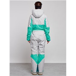 Горнолыжный комбинезон женский зимний зеленого цвета 2320Z
