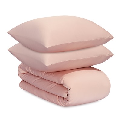 Комплект постельного белья из премиального сатина цвета пыльной розы из коллекции Essential, 150х200 см