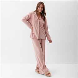 Костюм женский (рубашка и брюки) KAFTAN Plushy р. 52-54, розовый