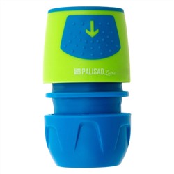 Соединитель быстросъемный для шланга 1/2-3/4, аквастоп, АВС-пластик Palisad Luxe