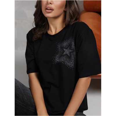 Футболка "Звезда" черный женская