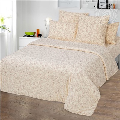 Пододеяльник трикотажный на молнии Цветы бежевые Арт Дизайн