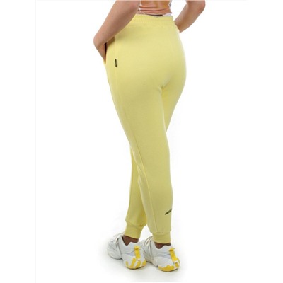 03 YELLOW Брюки спортивные женские на флисе (100% хлопок) 7986