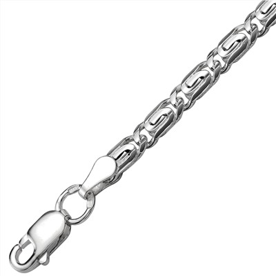 Браслет Улитка с алмазной огранкой родированная