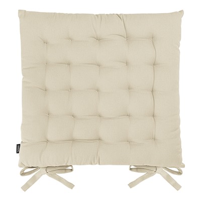 Подушка на стул из хлопка бежевого цвета из коллекции Essential, 35х35 см