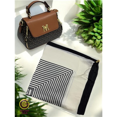 Платок на шею с украшением шелковый Арт 2530/09