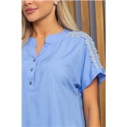 Блуза Колокольчик (голубая) Б13406-18М