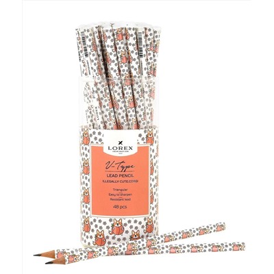 Карандаш ч/гр HB LOREХ WOOD FREE V-TYPE ILLEGALLY CUTE CORGI дер трехгран LXLPVT-IC7/48/Китай