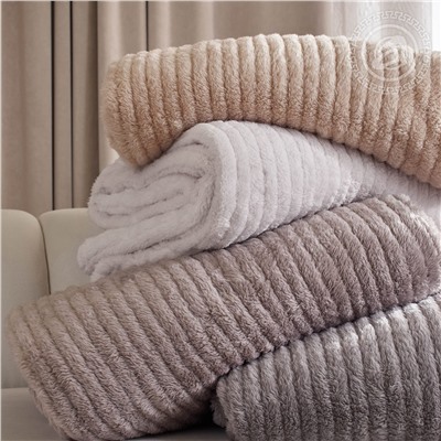 Плед флисовый Грани сливки Арт Дизайн