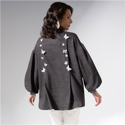 Рубашка с объемным декором, Нежный шум