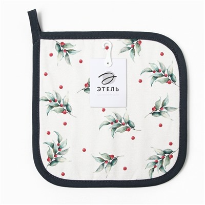 Прихватка Этель Snow fun, 19×19 см,100% хлопок, саржа, ватин 250 г/м²