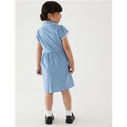 Girls' Skin Kind™ Gingham School Dress (2-14 Yrs)