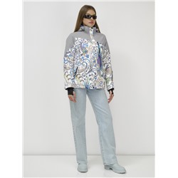 Горнолыжная куртка женская зимняя светло-серого цвета 2252SS