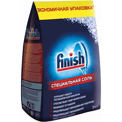 Соль специальная гранулированная для посудомоечных машин, Finish 3 кг