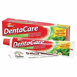 Dabur Зубная паста с кальцием и экстрактом трав: укрепление десен, свежесть дыхания, защита от кариеса / DentaCare,145 г