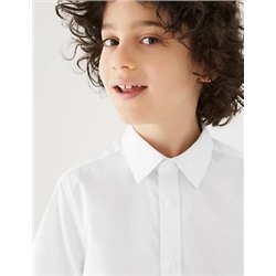 3pk Boys' Plus Fit Easy Iron School Shirts (4-18 Yrs)