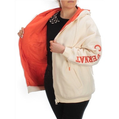 2562 BEIGE/ORANGE Худи женское (50 гр. синтепон)