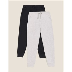 2pk Cotton Joggers (6-16 Yrs)
