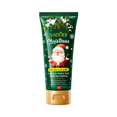 Очищающее средство для лица с авокадо SADOER, 100 гр (Новогодняя серия)