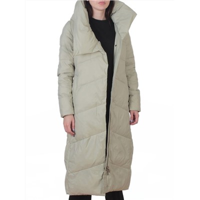 3067 OLIVE Пальто пуховое женское (утиный пух)