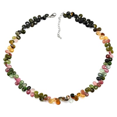 Бусы из Турмалина огранка капля 5*8мм, 45см, 28,5г