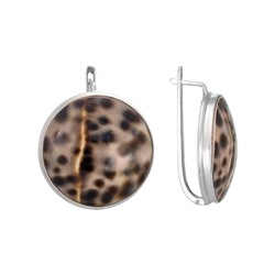 Серьги с тигровой ципреей ИАСК32130Х30ТЦ0N6