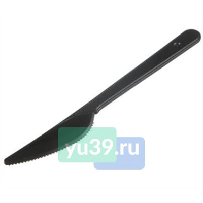 Нож столовый "ПРЕМИУМ", L=180мм, цвет чёрный 1/50