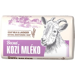 6304 Мыло туалетное Kozi Mlek Goat milk extract and lavender, 1*90 гр
