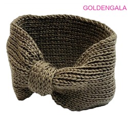 Повязка теплая вязанная на голову ширина 9 см Арт 7 тип 1