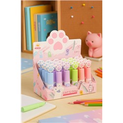 Маркер текстовыделитель "Soft paw", mix, шоу-бокс 24 шт.