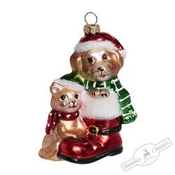 Кот и пес в башмаке (стекло) 8,5х4,5х12,5 см