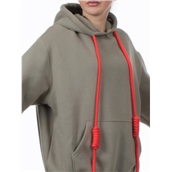 2226 GRAY GREEN Толстовка женская (85% хлопок, 10% полиэстер, 5% спандекс)