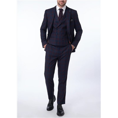 Broken Stitch Coniston Check Suit Trousers