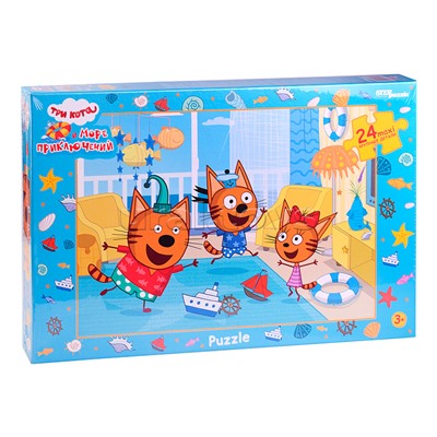 Пазлы maxi 24 "Три кота (new 1)" (АО "СТС")