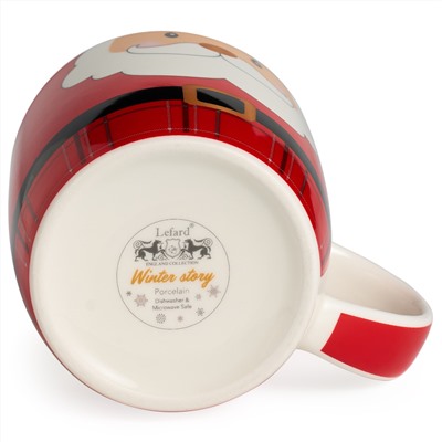 КРУЖКА С КРЫШКОЙ LEFARD "САНТА" 355 МЛ