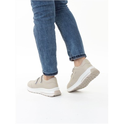 03-YH516-2 DK. BEIGE Кроссовки женские (натуральная кожа)