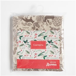 Скатерть Доляна Forest dwellers 149×110 см, 100% хл, рогожка 164 г/м²
